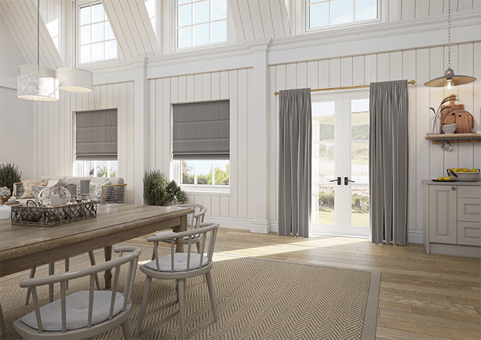 Luxe Velvet, Platinum - Roman Blind - Image 6